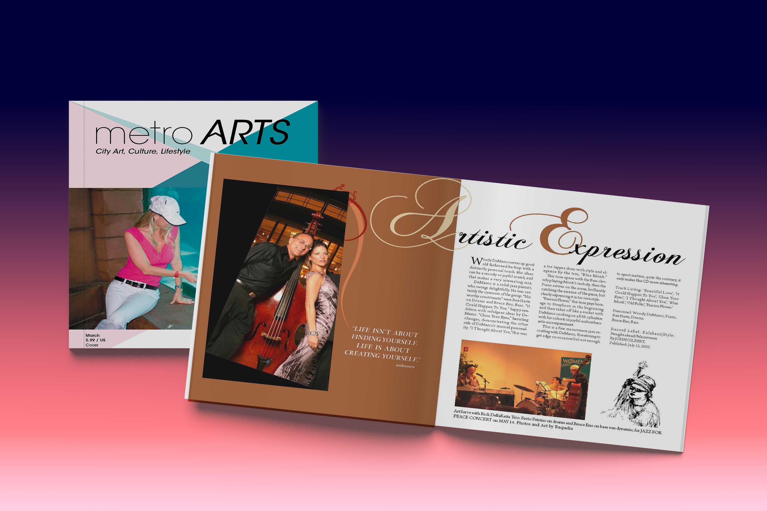 Raquelias Metro Magazine done in InDesign Adobe Creative Suite for my online Portfolio